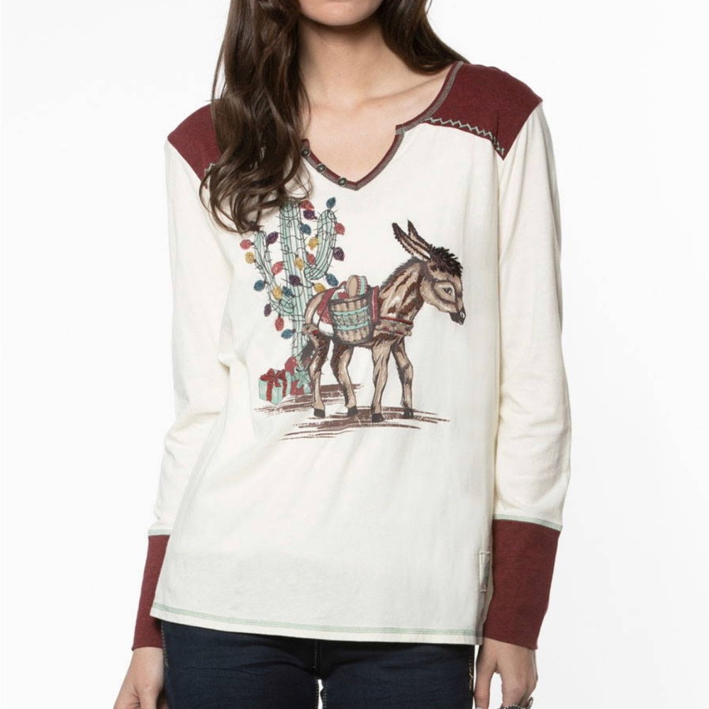Double D Ranch Christmas Burro T Brand New Large